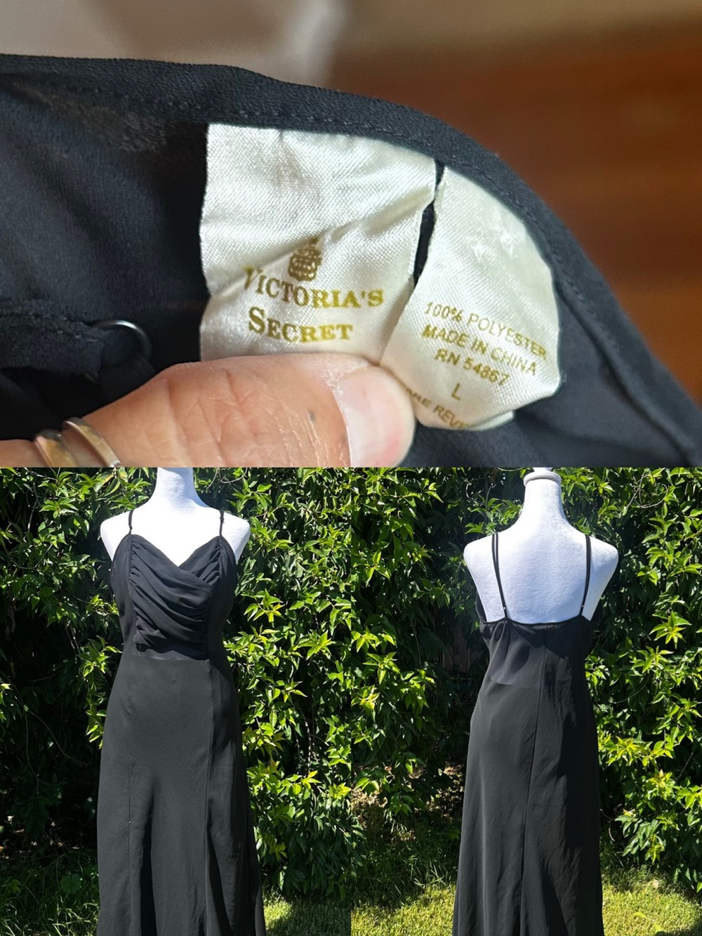 Vintage 90’s Victoria's Secret gold label Sheer slip dress
